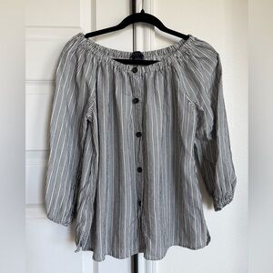 Sanctuary Striped Off-Shoulder Women's Top Size Small